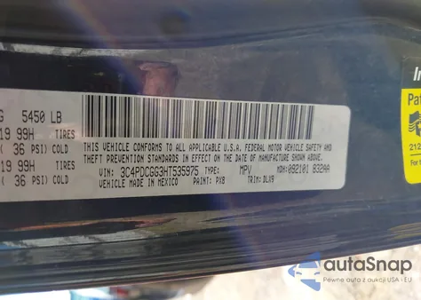 2017 Dodge Journey Crossroad Plus из США, поврежденный, VIN 3C4PDCGG3HT535975